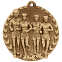 Antique Gold 1 3/4" Cross Country Millennium Medal
