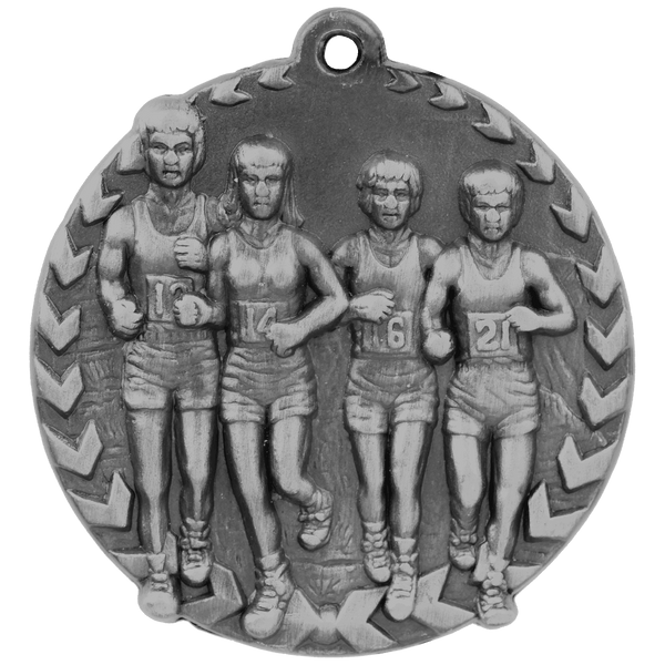 Antique Silver 1 3/4" Cross Country Millennium Medal