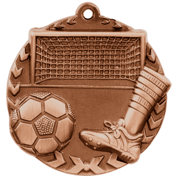 Antique Bronze 1 3/4" Soccer Millennium Medal