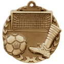 Antique Gold 1 3/4" Soccer Millennium Medal