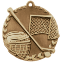 Antique Gold 1 3/4" Hockey Millennium Medal