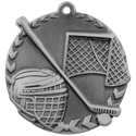 Antique Silver 1 3/4" Hockey Millennium Medal