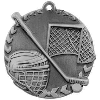 Antique Silver 1 3/4" Hockey Millennium Medal