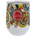 White 12 oz. Sublimatable Polar Camel Stemless Wine Tumbler with Lid