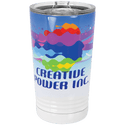 White Sublimatable 16 oz. Polar Camel Pint with Slider Lid