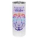 White Polar Camel 22 oz. Sublimatable Skinny Tumbler with Slider Lid