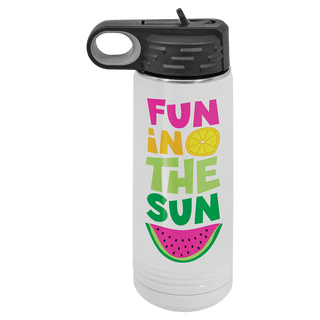 20 oz. White Polar Camel Sublimatable Water Bottle