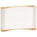 Gold 5" x 3 1/2" 1" Thick Acrylic Crescent