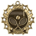 Antique Gold 2 1/4" Tennis Ten Star Medal