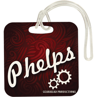 2-Sided White Semi-Gloss Aluminum Square Bag Tag
