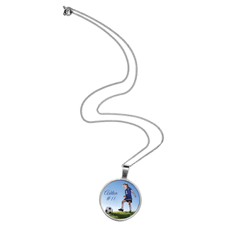 Silver Round Pendant with Chain