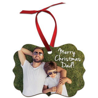 4" x 2.75" Benelux White Textured Hardboard Unisub Sublimatable Ornament