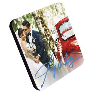 3.78" x 3.78" Premium Square Coaster with Cork Backing
