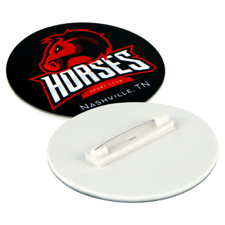 2.5" Unisub White Sublimatable Round Button with Self Adhesive Pin