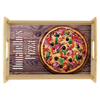 17.625" x 11.875" Unisub Natural Serving Tray with Sublimatable Insert