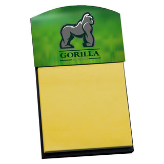 5.38" x 3.13" Black Sticky Note Holder with Gloss White Hardboard Unisub Insert