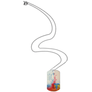 2-Sided Gloss Aluminum ID Tag with Chain