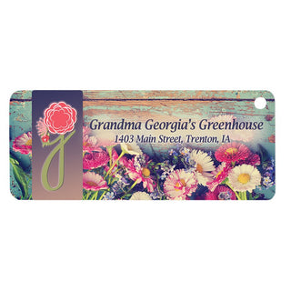 1 1/4" x 3" White Sublimatable UVSub Aluminum Rectangle Keychain