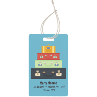 2-Sided Gloss Aluminum Rectangle Luggage Tag