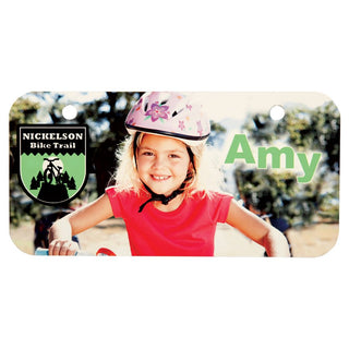6" x 3" x .025" White Sublimatable UVSub Aluminum Bicycle License Plate
