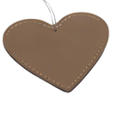 Heart Shaped Faux Leather Ornament - Laser Engraved