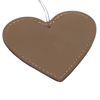 Buy buckskin Heart Shaped Faux Leather Ornament - Laser Engraved
