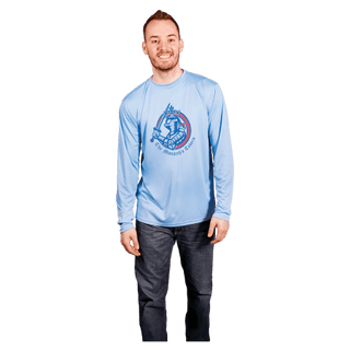 Men's Solar Performance Long Sleeve Shirt-Cobalt Blue