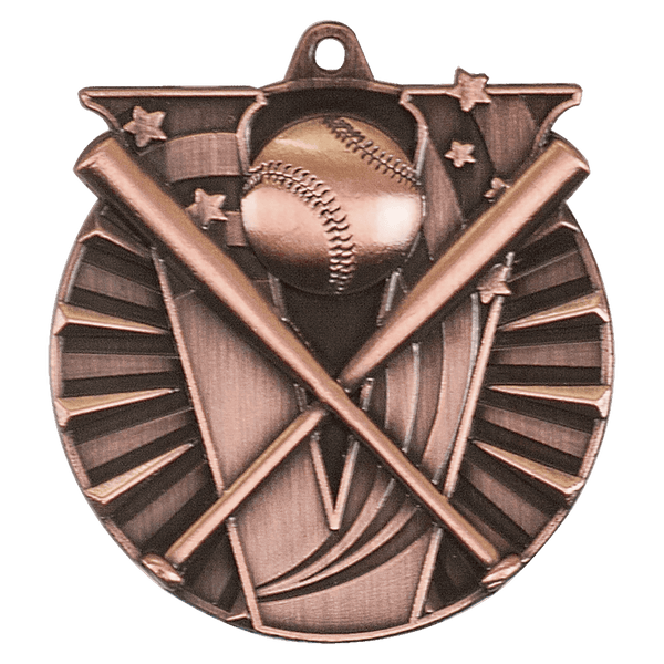 Antique Bronze 2" Baseball/Softball Victory Medal