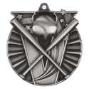 Antique Silver 2" Baseball/Softball Victory Medal
