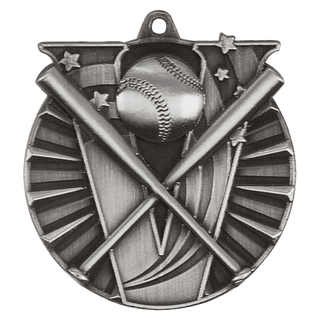 Antique Silver 2" Baseball/Softball Victory Medal