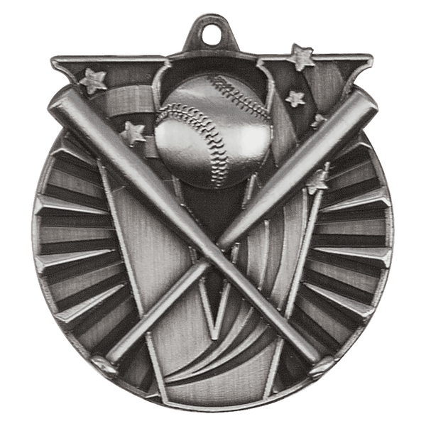 Antique Silver 2" Baseball/Softball Victory Medal