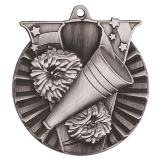 Antique Silver 2" Cheer Victory Medal