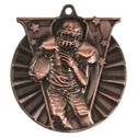 Antique Bronze 2" Football Victory Medal