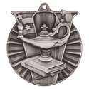 Antique Silver 2" Lamp of Knowledge Victory Medal