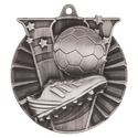 Antique Silver 2" Soccer Victory Medal