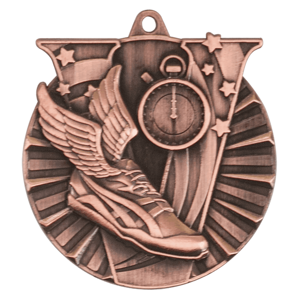 Antique Bronze 2" Track Victory Medal