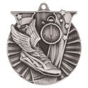 Antique Silver 2" Track Victory Medal