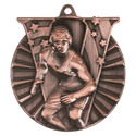 Antique Bronze 2" Wrestling Victory Medal
