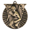 Antique Gold 2" Wrestling Victory Medal