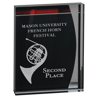 5 1/4" x 6 1/2" Lustre Acrylic Standup Plaque