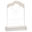 Clear 4" x 6" Cap Edge Acrylic with 5" Base