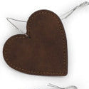 Heart Shaped Faux Leather Ornament - Laser Engraved