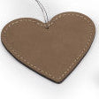 Heart Shaped Faux Leather Ornament - Laser Engraved