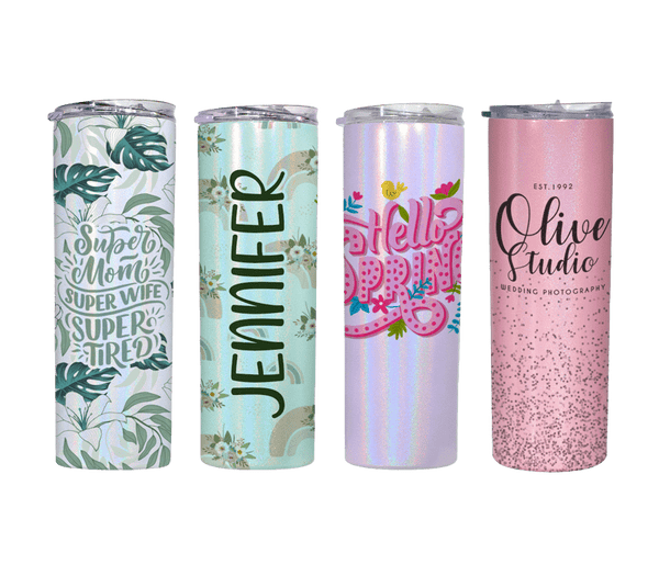 20oz Shimmer Stainless Steel Tumbler with Straw & Lid