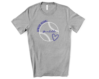 Buy heather-athletic-gray Wynford Baseball - Custom Name!