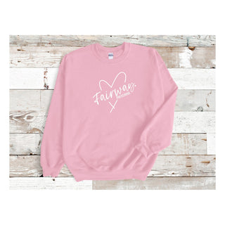 Buy light-pink Fairway Heart Crew Sweatshirt